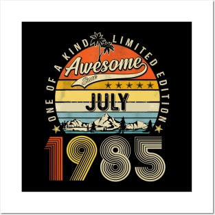 Awesome Since July 1985 Vintage 38th Birthday Posters and Art